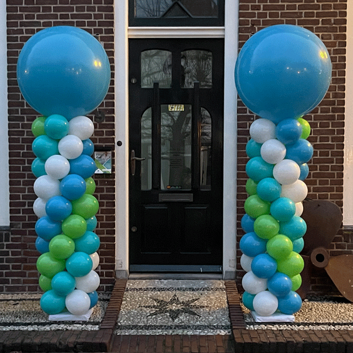 Ballonpilaar, ballonpilaren ballondecoratie ballonzuilen