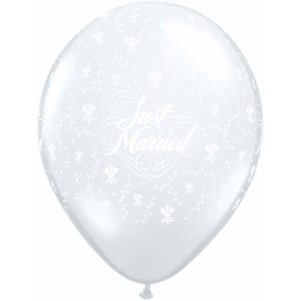 Qualatex ballon just married flowers