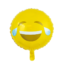 Folieballon Emoji lachen met tranen.