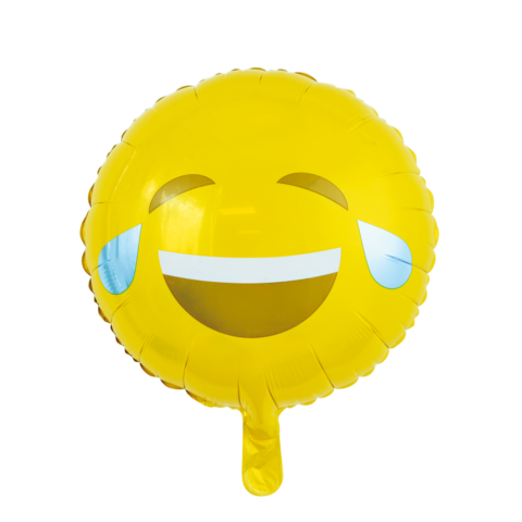 Folieballon Emoji lachen met tranen.