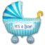 Folieballon kinderwagen it's a boy