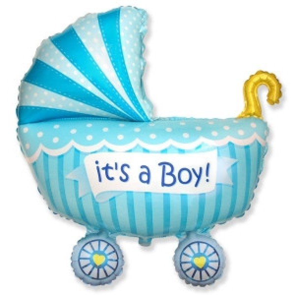 Folieballon kinderwagen it's a boy