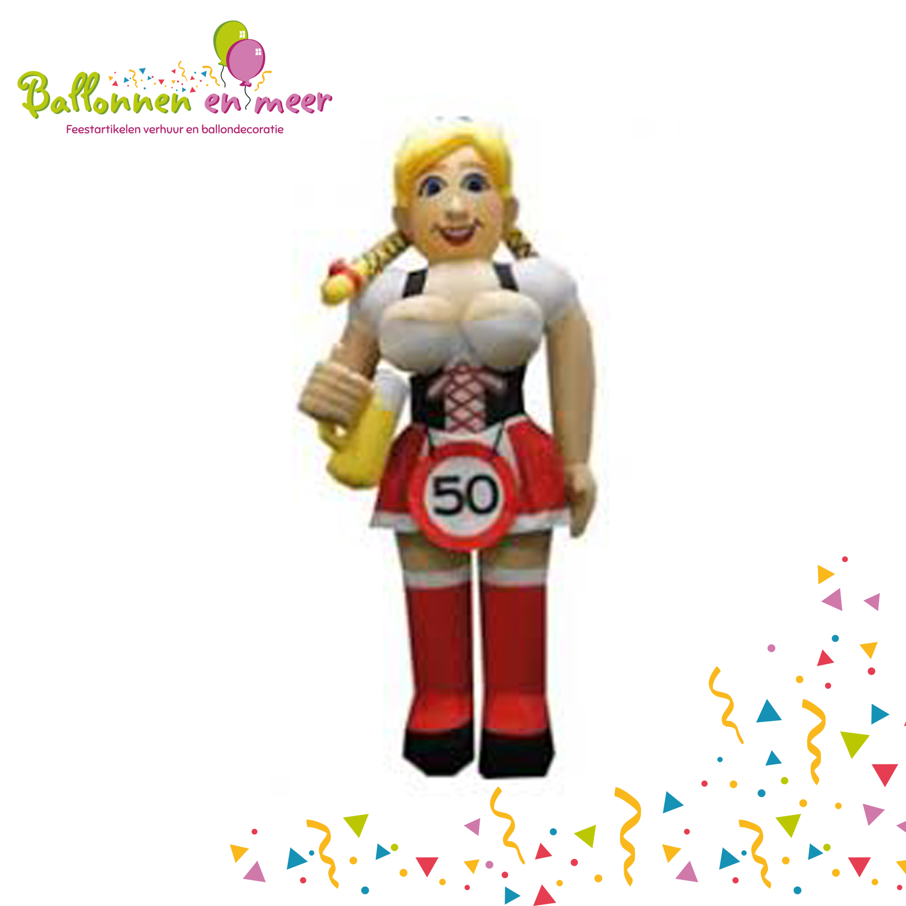 Abraham op bierglas te huur? Ballonnen en meer verhuurt Diverse soorten Abraham en Sarah poppen, plus nog veel meer artikelen voor een onvergetelijke dag.