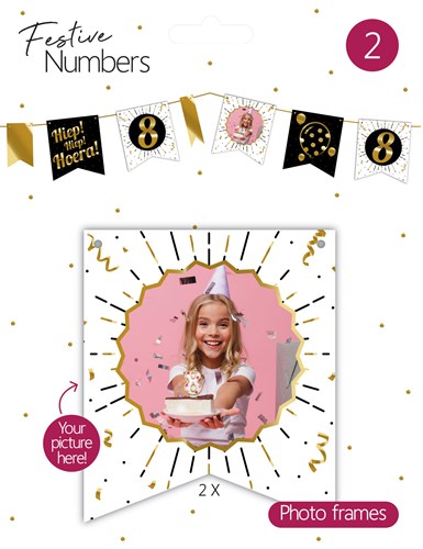 Festive numbers starter kit fotoframe rond