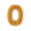 Folie Ballon Cijfer 0 Goud Metallic.