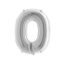 Folie Ballon Cijfer 0 Zilver Metallic