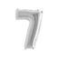 Folie Ballon Cijfer 7 Zilver Metallic