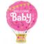 Folieballon Welcome Baby Luchtballon Roze