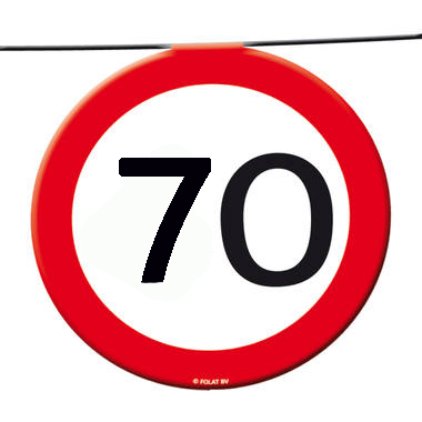 Vlaggenlijn verkeersbord 70