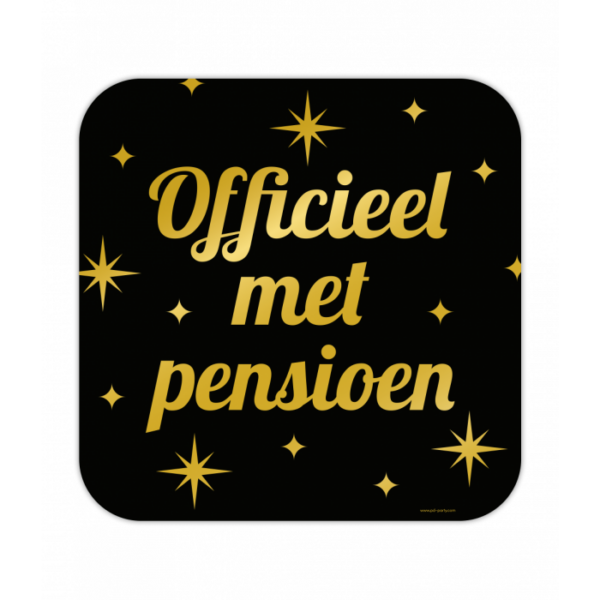Huldeschild officieel met pensioen