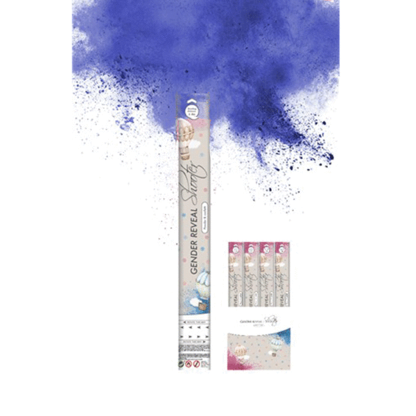 Blauw Powder Shooter Baby Luchtballonnen Gender Reveal