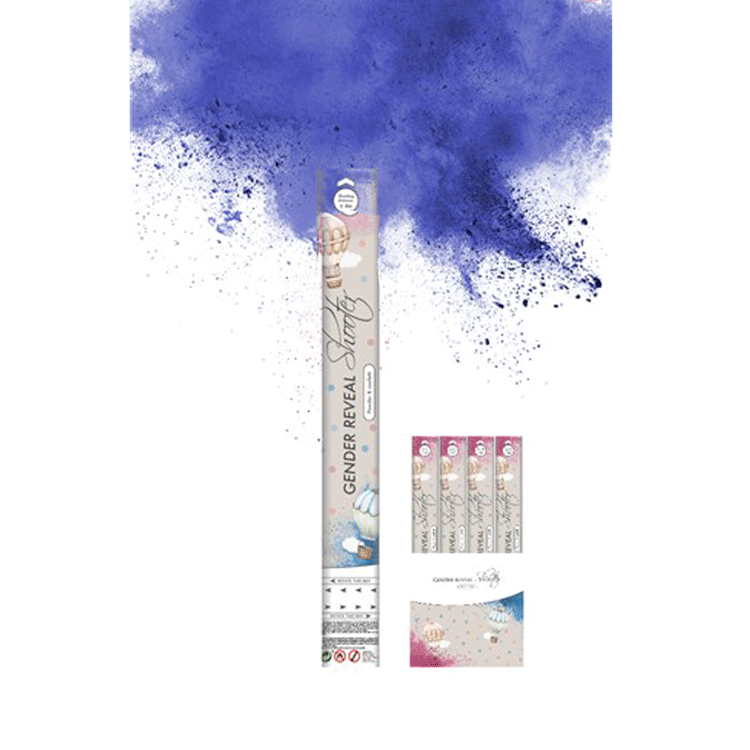 Blauw Powder Shooter Baby Luchtballonnen Gender Reveal